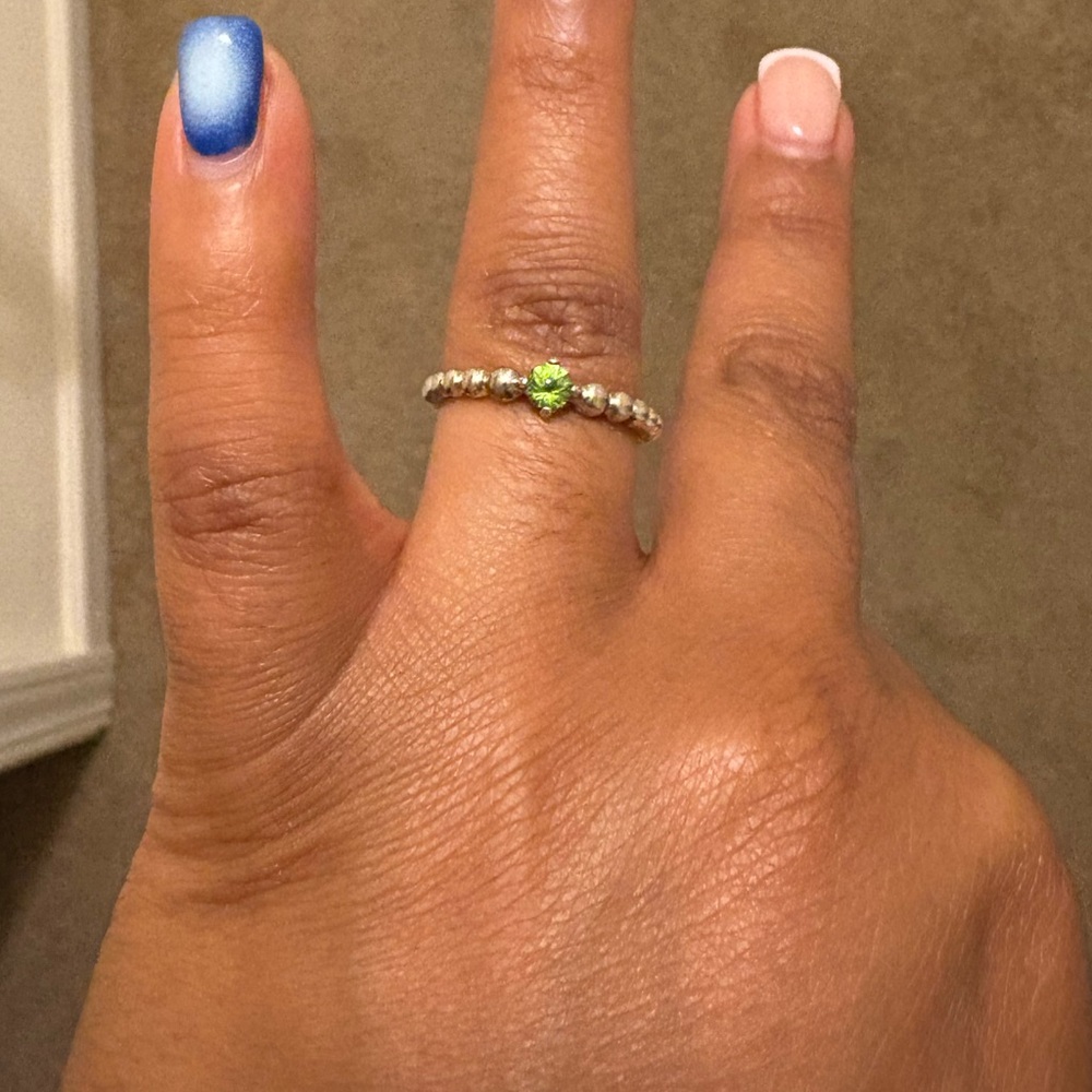 Pandora green bubble ring